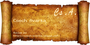 Csech Avarka névjegykártya